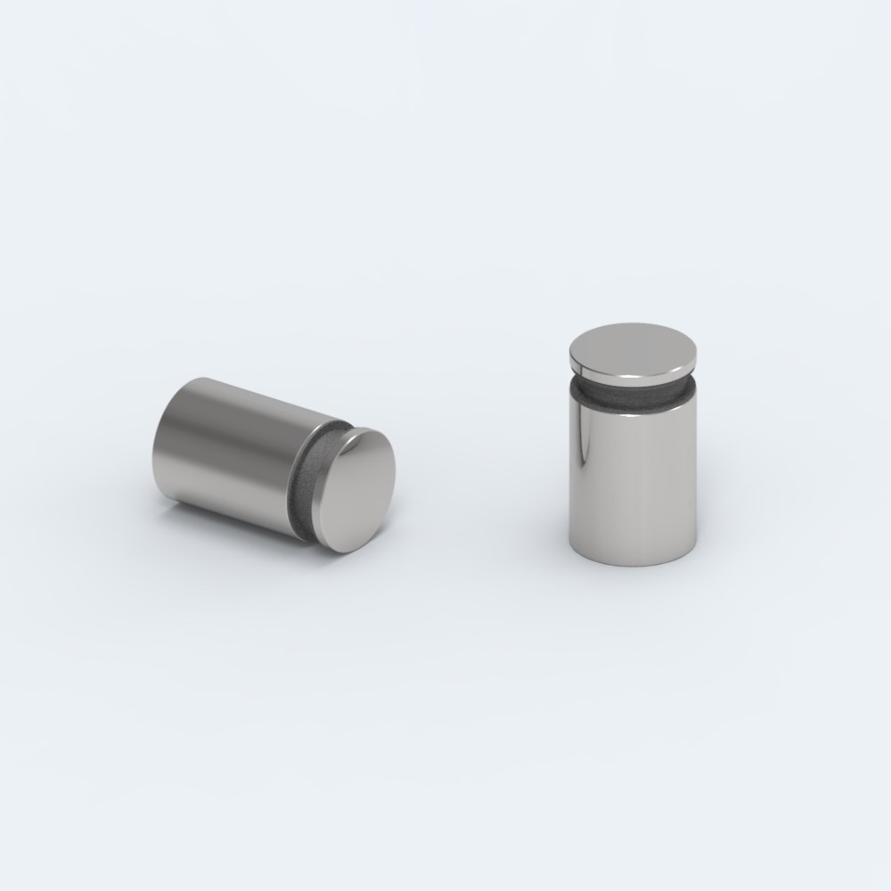 Edelstahl-Abstandshalter 1,5 Cm X 7,6 Cm – Gebürstet, Für Schilder Aus PVC, Glas, Acryl, Inkl. Dübel & Schrauben